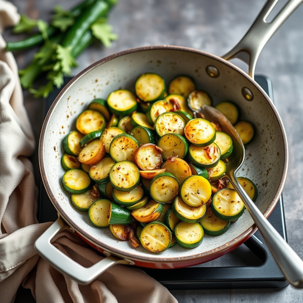 découvrez comment préparer des courgettes sautées à la poêle de manière simple et savoureuse. cette recette rapide met e